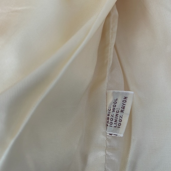 Gorgeous 🥰 ⭐️ Vintage Cassidy Wool Bolero Style Jacket 4 Cream/Yellow - Picture 4 of 5